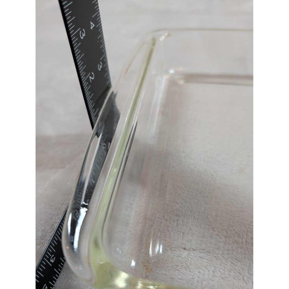 Pyrex 232 Clear Glass Rectangular Baking Dish 2 Quart Roaster Pan 13x8x2 USA - Picture 5 of 6